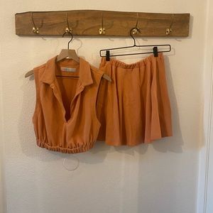 Free People beach tank and skort set